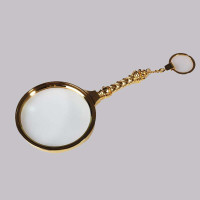 育空UKON手持90mm金属金色柄光学5倍阅读放大镜 SCJS905X高清便携看书看报助视放大镜(凸透镜)