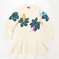 俏艺 2015春装新款女装 韩版潮雕花棉绣花长袖宽松连衣裙 3206