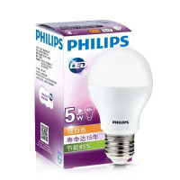 Philips/飞利浦LED灯泡 5W节能灯泡球泡 E27螺口 暖光色