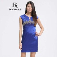 Rovad千路 新款女士桑蚕丝连衣裙 重磅真丝女长裙