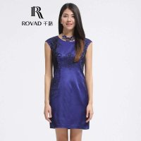 Rovad千路 春款民族风重磅真丝连衣裙 桑蚕丝女裙