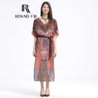Rovad千路 100%桑蚕丝连衣裙 重磅真丝女长裙