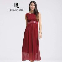 Rovad千路 新款女装真丝连衣裙 时尚修身桑蚕丝连衣裙