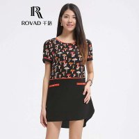 Rovad千路 蘑菇印花桑蚕丝连衣裙 100%重磅真丝连衣裙