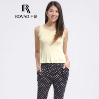 Rovad千路 100%桑蚕丝性感百搭蕾丝背心