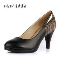 2014春季新款女单鞋真皮牛皮小流苏防水台厚底高跟正装女鞋6158