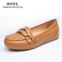 2014春季新款女单鞋中老年平跟牛筋底浅口简约舒适女低帮鞋5501