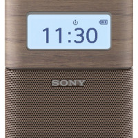 SONY索尼蓝牙音箱兼FM/AM收音机SRF-V1BT 便携迷你复古音响 棕色