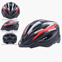 moon骑行头盔一体成型带灯 公路山地车自行车头盔骑行装备男女款