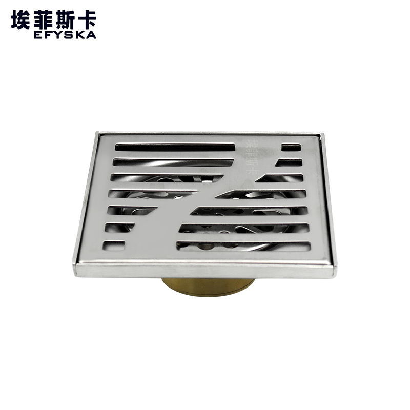 埃菲斯卡卫浴 优质加厚不锈钢地漏 高配铜芯 防臭防堵防虫防返水 淋浴房浴室地漏 D-6307F