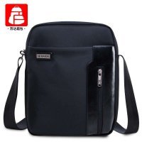 百达男包牛津布商务 IPAD男士包包单肩包休闲斜挎公文包黑色新款