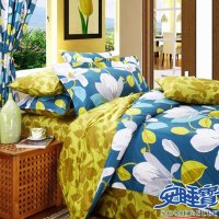 安睡宝 全棉贡缎提花四件套 1.5/1.8米床单被套韩版田园 清香花语