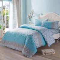 安睡宝 全棉斜纹 塞纳晨曦 套件 四件套低调蓝1.5米床适用