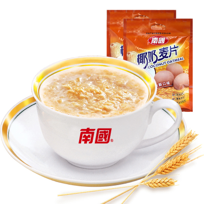 海南特产食品 南国即食椰奶麦片560gX2袋 营养早餐燕麦 即食燕麦