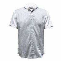 太子龙 纯棉男士格纹短袖衬衣 商务休闲衬衫 YAXSD043