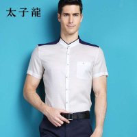 太子龙雅致时尚 舒适苎麻夏日休闲东方唐装风格短袖衬衫