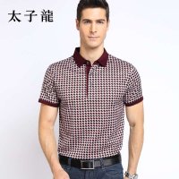 太子龙男装 2015夏季新款 翻领短袖T恤男士上衣