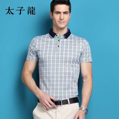 太子龙翻领短袖T恤 polo衫 男士夏装 2015新品