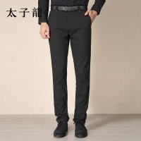 太子龙男装2015新款秋冬厚款商务休闲男士直筒长裤简约西便裤子