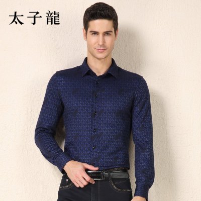 TEDELON/太子龙2015秋季新款时尚休闲男士长袖衬衫