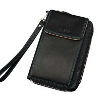 F&G梵谷 原创多功能男士钱包短款 真皮手机包女多卡位竖款钱夹卡包 手包潮60066