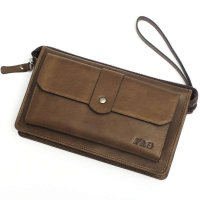 F&G梵谷 新款男式手包大容量真皮软皮手拿包 牛皮休闲手抓包60055