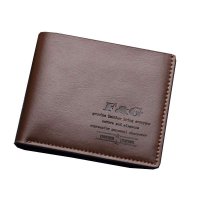 F&G梵谷 男士牛皮短款钱包 竖款潮流韩版钱夹 时尚学生皮夹98087-2
