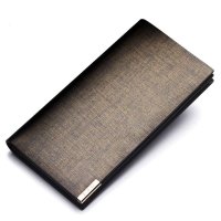 F&G梵谷 新款男士金砂长款钱包 多卡位韩版个性男式牛皮夹子潮90015-1A