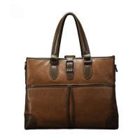 F&G梵谷 新款男士商务牛皮手提包 真皮斜跨单肩包复古韩版潮081-3