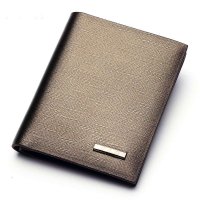 F&G梵谷 流金岁月 男士竖款钱夹牛皮钱包 潮流男式卡包短款皮夹子90012-C