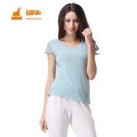 铜牛内衣 女士 舒适花边包袖女衫