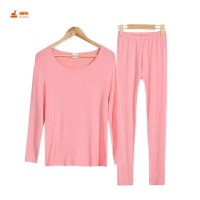 铜牛内衣 薄款舒适女保暖秋衣套装0601-5300/9174