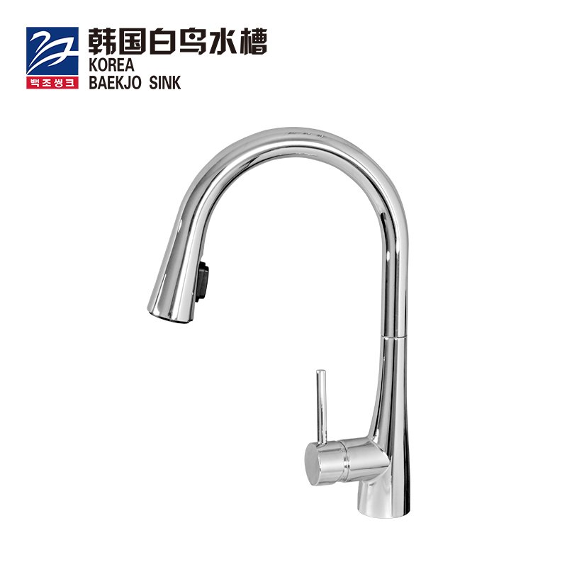 韩国白鸟厨房龙头 隐藏式抽拉伸缩龙头 冷热水龙头YJ6800