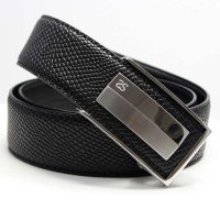 时途休闲系列皮带男士防辐射功能腰带自动扣纯牛皮黑色st008