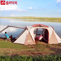 户外超大帐篷家庭露营野营自驾游防雨 8人以上两室一厅帐篷 行苑