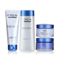 欧莱雅(LOREAL)女士雪颜美白套装4件套（洗面奶100ml+柔肤水200ml+日霜50ml+晚霜50ml）