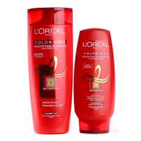 欧莱雅(L'OREAL)爱莎护色修护洗套装（护洗发露330ML 护发素180ML）