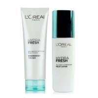 欧莱雅(LOREAL)女士套装 水清新深海平衡2件套（ 洁面膏125ml+乳液125ml）