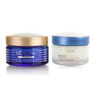 欧莱雅(LOREAL)女士套装 雪颜美白金致臻颜抗皱套装（日霜3126+晚霜50ml）