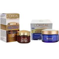 欧莱雅(LOREAL)女士套装 金致臻颜奢养抗皱紧妍套装（眼霜14g+晚霜 50ml）