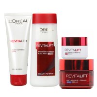 欧莱雅（LOREAL）女士复颜套装 套餐F 洗面奶+柔肤水+紧致眼霜9757+晚霜