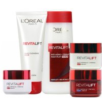 欧莱雅（LOREAL）女士复颜套装 套餐G五件套 洗面奶+柔肤水+日霜+晚霜+紧致眼霜
