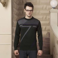 2014新款鹿王冬装新款男士羊毛衫 圆领男式中老年加厚保暖毛衫w1-57-9901