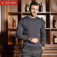 鹿王·澳普蒂姆 2014 春装新款 男士加厚套头毛衣男 W1-1815