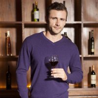 鹿王·澳普蒂姆 2014春装新款 纯色百搭打底V领长袖时尚休闲纯羊绒衫 3K12658