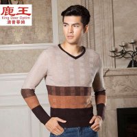 鹿王·澳普蒂姆 羊毛衫 男装薄款100%纯羊毛 男士商务时尚休闲针织衫毛衣男羊毛衫男装L1D785