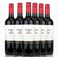 智利原装进口 干露红魔鬼卡本妮苏维翁红葡萄酒750ml*6 整箱装