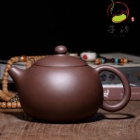 [子冶]400cc 大西施 薄胎 原矿老紫泥 宜兴紫砂壶 手工 茶具 正品