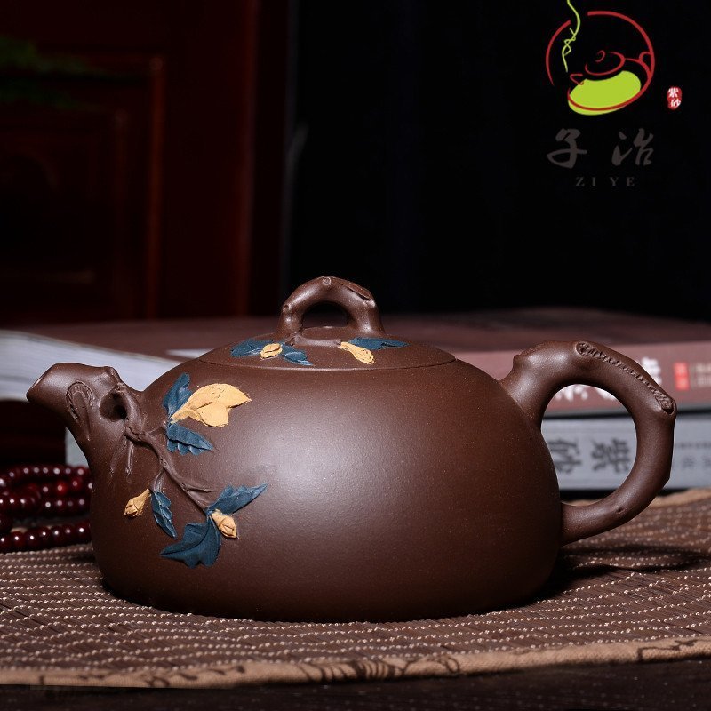 子冶 500cc 玉兰壶 原矿老紫泥宜兴紫砂壶名家纯手工正品套组茶具