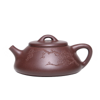 子冶180cc纳瓢壶原矿老紫泥宜兴紫砂壶名家纯全手工茶具套组